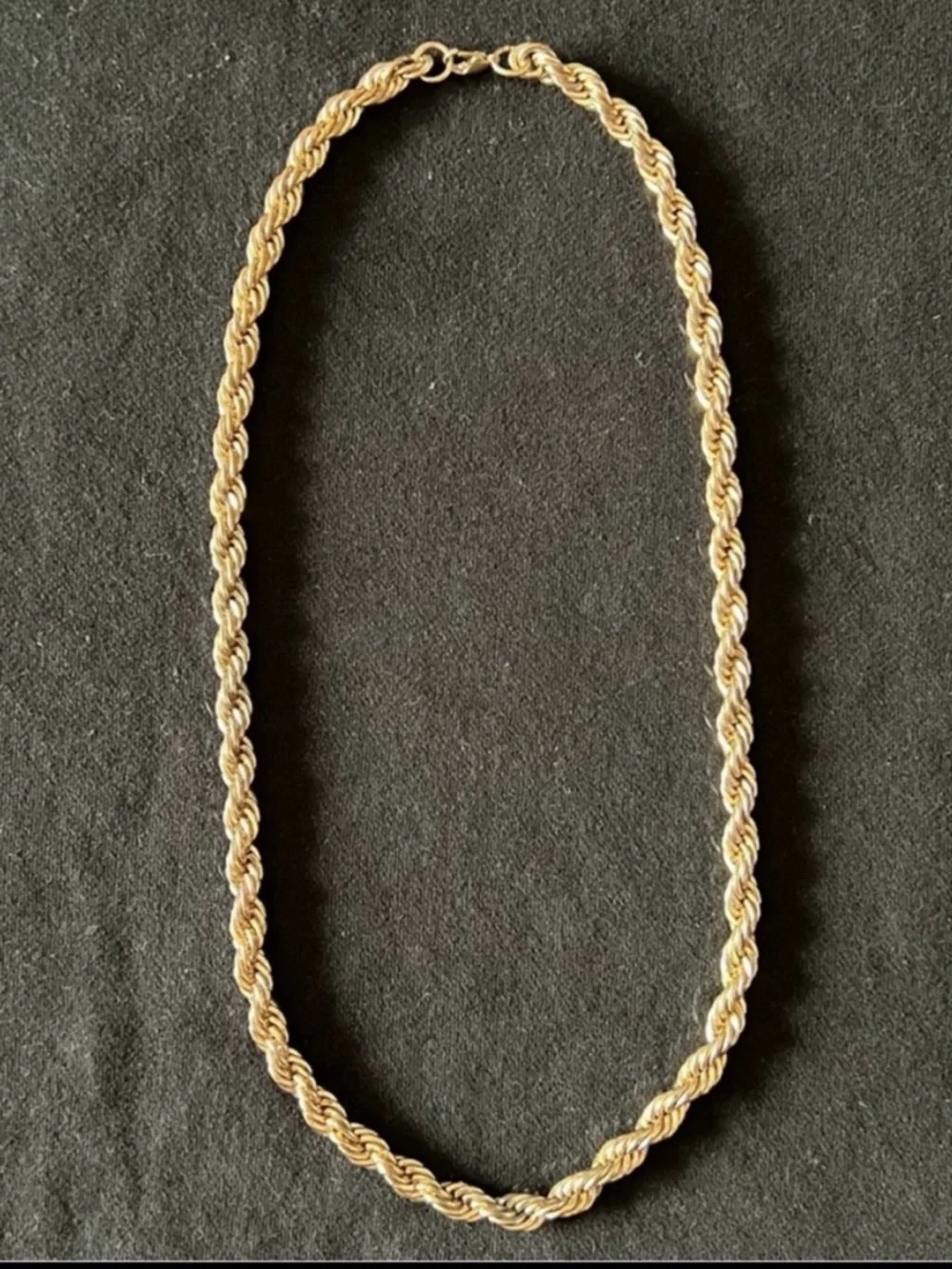 Gold-Tone Rope Chain Necklace